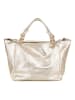 Lucca Baldi Leder-Shopper "Gimignano" in Gold - (B)45 x (H)50 x (T)20 cm