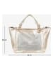 Lucca Baldi Leren shopper "Gimignano" goudkleurig - (B)45 x (H)50 x (D)20 cm