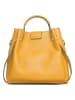 Lucca Baldi Leder-Henkeltasche "Vinci" in Gelb - (B)33 x (H)28 x (T)13 cm