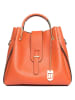 Lucca Baldi Leder-Henkeltasche "Vinci" in Orange - (B)33 x (H)28 x (T)13 cm