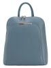 Lucca Baldi Leder-Rucksack "Cervia" in Blau - (B)35 x (H)33 x (T)12 cm