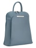 Lucca Baldi Leder-Rucksack "Cervia" in Blau - (B)35 x (H)33 x (T)12 cm