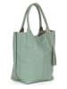 Pia Sassi Leder-Schuktertasche "Monte Cimone" in Grün - (B)28 x (H)35 x (T)17 cm