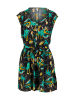 Blutsgeschwister Jumpsuit "Heartbreak Highhula" in Schwarz/ Türkis