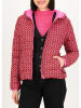 Blutsgeschwister Doorgestikte jas "Luft und Liebesmooching" roze/zwart