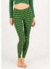Blutsgeschwister Legginsy "Lovely Legsherbal" w kolorze ciemnozielono-żółtym