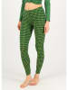 Blutsgeschwister Legginsy "Lovely Legsherbal" w kolorze ciemnozielono-żółtym