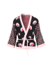 Blutsgeschwister Cardigan "Mingle Mangleartistic" in Schwarz/ Rosa