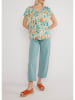 Blutsgeschwister Bluse "Lets Fly" in Apricot/ Türkis
