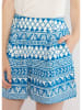 Blutsgeschwister Shorts "Summercamp Scoutmyth of mykonos" in Blau/ Weiß