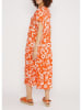 Blutsgeschwister Kleid "Saint Tropentropical paradise" in Orange/ Weiß