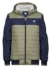 Petrol Steppjacke in Dunkelblau/ Khaki