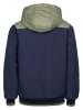 Petrol Steppjacke in Dunkelblau/ Khaki