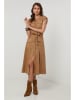 Lin Passion Leinen-Kleid in Hellbraun