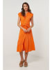 Lin Passion Leinen-Kleid in Orange