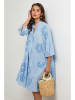 Lin Passion Leinen-Kleid in Hellblau