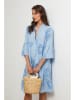 Lin Passion Leinen-Kleid in Hellblau