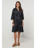 Lin Passion Leinen-Kleid in Schwarz