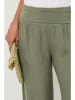 Lin Passion Lniane spodnie w kolorze khaki