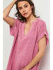 Lin Passion Leinen-Kleid in Pink
