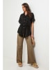 Lin Passion Leinen-Bluse in Schwarz