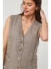 Lin Passion Leinen-Weste in Taupe