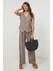 Lin Passion Leinen-Weste in Taupe