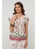 Lin Passion Blouse crème/meerkleurig