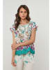 Lin Passion Bluse in Creme/ Bunt