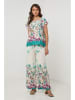 Lin Passion Bluse in Creme/ Bunt