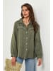 Lin Passion Linnen blouse kaki