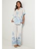 Lin Passion Hemd in Hellblau/ Creme