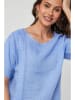 Lin Passion Leinen-Bluse in Hellblau