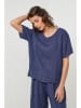 Lin Passion Leinen-Bluse in Dunkelblau