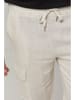 Lin Passion Leinen-Cargobermudas in Creme