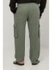 Lin Passion Leinen-Cargohose in Khaki