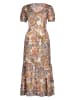 Vivance Kleid in Creme/ Blau/ Orange