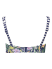 Venice Beach Bikini-Oberteil "Summer" in Dunkelblau/ Gelb