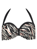 s.Oliver Bikini-Oberteil "Zebra" in Schwarz/ Creme
