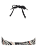 s.Oliver Bikini-Oberteil "Zebra" in Schwarz/ Creme