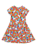 Frugi Sukienka "Spring Skater" w kolorze czerwono-błękitnym