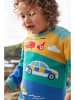 Frugi Sweter "Elwood" w kolorze turkusowo-niebiesko-żółtym