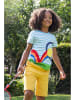 Frugi Shirt "Penryn Panel" in Hellblau/ Grün/ Gelb