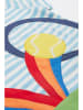 Frugi Koszulka "Penryn Panel" w kolorze błękitno-zielono-żółtym