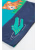 Frugi Koszulka "Penryn Panel" w kolorze granatowo-turkusowo-niebieskim