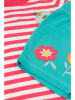 Frugi 2-delige outfit "Easy On" turquoise/rood