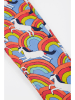 Frugi Legginsy "Leona" w kolorze pomarańczowo-błękitno-białym