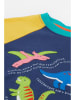 Frugi Shirt "Renny Raglan" donkerblauw/geel/turquoise
