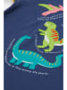 Frugi Koszulka "Renny Raglan" w kolorze granatowo-żółto-turkusowym