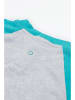 Frugi Shirt "Happy Raglan" in Türkis/ Grau